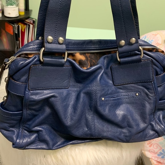 B Makowski blue shoulder bag - Picture 2 of 5